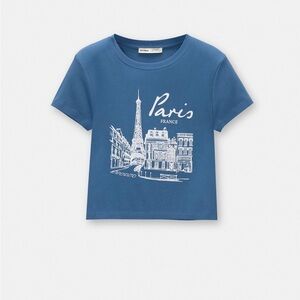 Pull&Bear Paris Graphic Baby Tee